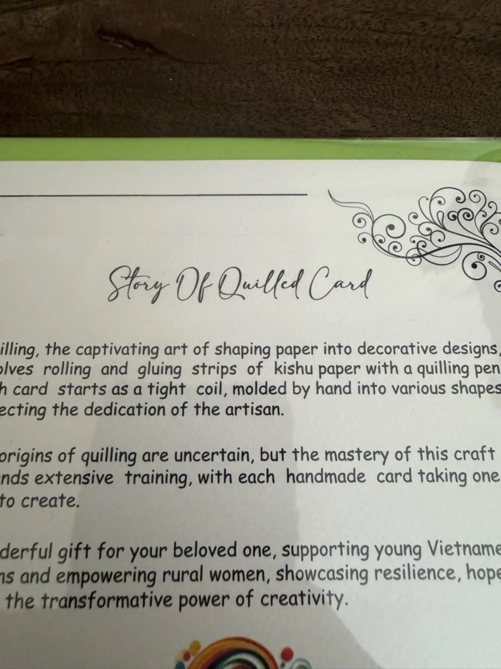 Mother’s Day Bird Nest Quill Art Quilling Card